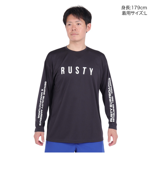ラスティ（RUSTY）ラッシュガード UVメッシュ 長袖Tシャツ 水陸両用
