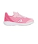 アディダス（adidas）ジュニア スポーツシューズ ベルクロ ベルト付き スニーカー ファイト EL K ピンク ホワイト NSZ68-JQ9516 シューズ
