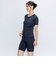 ナイキ（NIKE）水着 レディース 水泳 ベーシック 半袖ジップ付きセパレーツ 黒 ブラック M-4Lサイズ 2993164-009