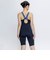 ナイキ（NIKE）水着 レディース 水泳 レッグスーツ ブラック×ネイビー M-LLサイズ 2993162-009