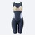 ナイキ（NIKE）水着 レディース 水泳 レッグスーツ ブラック×ネイビー M-LLサイズ 2993162-009