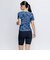 ナイキ（NIKE）フィットネス水着 レディース 水泳 半袖ジップ付きプリントセパレーツ（ブラシ） 2993158-009