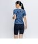 ナイキ（NIKE）フィットネス水着 レディース 水泳 半袖ジップ付きプリントセパレーツ（ブラシ） 2993158-009