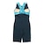 ナイキ（NIKE）水着 レディース 水泳 ジップ付きレッグスーツ ターコイズ 2993161-023