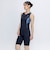 ナイキ（NIKE）水着 レディース 水泳 ジップ付きレッグスーツ ブラック×ネイビー M-LLサイズ 2993161-009