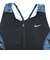 ナイキ（NIKE）水着 レディース 水泳 ジップ付きレッグスーツ ブラック×ネイビー 2993161-009