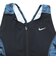 ナイキ（NIKE）水着 レディース 水泳 ジップ付きレッグスーツ ブラック×ネイビー 2993161-009