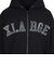 エクストララージ（XLARGE）PERFORATED レザー ロゴ ジップ アップ フーデッド スウェットシャツ 101261012007-BLACK