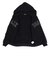 エクストララージ（XLARGE）PERFORATED レザー ロゴ ジップ アップ フーデッド スウェットシャツ 101261012007-BLACK