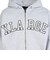 エクストララージ（XLARGE）PERFORATED レザー ロゴ ジップ アップ フーデッド スウェットシャツ 101261012007-ASH