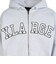 エクストララージ（XLARGE）PERFORATED レザー ロゴ ジップ アップ フーデッド スウェットシャツ 101261012007-ASH