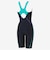 スピード（SPEEDO）フィットネス水着 レディース 水泳 クラッシュドットルースンニースキン 紺 ネイビー M-LLサイズ SFW12563 NQ