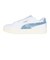 プーマ（PUMA）スニーカー スポーツシューズ スマッシュ ベル デニム ホワイト ブルー 40740101 カジュアル シューズ スポーツ