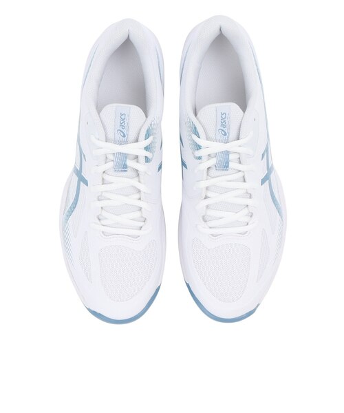 ASICS バドミントンシューズ ホワイト ブルー27.5cm アシックス（ASICS）バドミントンシューズ COURT HUNTER FF 1071A111