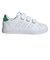アディダス（adidas）ジュニアスニーカー ボーイズ スポーツシューズ アドバンコート ベース 2.0 ホワイト グリーン NLE01-IE9019 カジュ…