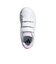 アディダス（adidas）ジュニアスニーカー ガールズ スポーツシューズ アドバンコート ベース 2.0 ホワイト ピンク NLE01-ID1305 カジュア…