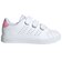 アディダス（adidas）ジュニアスニーカー ガールズ スポーツシューズ アドバンコート ベース 2.0 ホワイト ピンク NLE01-ID1305 カジュア…