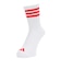アディダス（adidas）スリーストライプス クッション スポーツウェア クルーソックス 3足組 UW730-KE5502