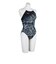 ミズノ（MIZUNO）競泳水着 レディース 水泳 EXERSUITS ミディアムカット 黒 SS-LLサイズ N2MAD27199 トレーニング 練習用