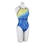 ミズノ（MIZUNO）競泳水着 レディース 水泳 EXERSUITS ミディアムカット 青×黄 SS-LLサイズ N2MAD27184 トレーニング 練習用