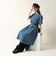 エルケクス（ELKEX）リラックスフィット ワンピース EKL6S10016 BLUE
