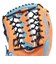 ローリングス（Rawlings）ソフトボール用グラブ グローブ オールラウンド用 左投用 ハイパーテックカラーズ Y719 GS6HTCY719-ORG/CB…