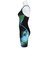 アリーナ（ARENA）フィットネス水着 レディース 水泳 フィットネスワンピース スパッツ 黒×青 M-LLサイズ AS6SWF05L BLBK