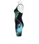 アリーナ（ARENA）フィットネス水着 レディース 水泳 フィットネスワンピース スパッツ 黒×青 M-LLサイズ AS6SWF05L BLBK