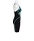 アリーナ（ARENA）フィットネス水着 レディース 水泳 フィットネスワンピース スパッツ 黒×青 M-LLサイズ AS6SWF05L BLBK
