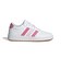 アディダス（adidas）スニーカー スポーツシューズ ブレイクネット 3.0 ホワイト ピンク NNU94-JR8444 スポーツ カジュアル シューズ
