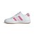 アディダス（adidas）スニーカー スポーツシューズ ブレイクネット 3.0 ホワイト ピンク NNU94-JR8444 スポーツ カジュアル シューズ