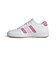 アディダス（adidas）スニーカー スポーツシューズ ブレイクネット 3.0 ホワイト ピンク NNU94-JR8444 スポーツ カジュアル シューズ