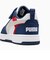 プーマ（PUMA）キッズ スニーカー ボーイズ スポーツシューズ キッズ プーマ リバウンド V6 ロウ スニーカー ブルー ホワイト 39741933