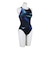 ミズノ（MIZUNO）競泳水着 レディース 水泳 ST Graphic 競泳用ローカット WA承認モデル 黒×青 S-LLサイズ N2MAD24192
