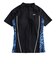 フィラ（FILA）フィットネス水着 レディース 水泳 プリント ジップセパレート水着 黒×紺 M-LLサイズ 316605-BNV 半袖 上下セット ジップ