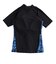 フィラ（FILA）フィットネス水着 レディース 水泳 プリント ジップセパレート水着 黒×紺 M-LLサイズ 316605-BNV 半袖 上下セット ジップ