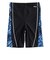 フィラ（FILA）フィットネス水着 レディース 水泳 プリント ジップセパレート水着 黒×紺 M-LLサイズ 316605-BNV 半袖 上下セット ジップ
