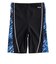 フィラ（FILA）フィットネス水着 レディース 水泳 プリント ジップセパレート水着 黒×紺 M-LLサイズ 316605-BNV 半袖 上下セット ジップ