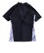フィラ（FILA）フィットネス水着 レディース 水泳 プリント ジップセパレート水着 黒×紫 M-LLサイズ 316605-BPL 半袖 上下セット ジップ