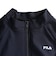 フィラ（FILA）フィットネス水着 レディース 水泳 プリント ジップセパレート水着 黒×紫 M-LLサイズ 316605-BPL 半袖 上下セット ジップ