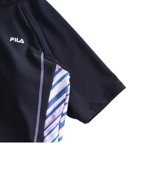 フィラ（FILA）フィットネス水着 レディース 水泳 プリント ジップ