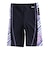 フィラ（FILA）フィットネス水着 レディース 水泳 プリント ジップセパレート水着 黒×紫 M-LLサイズ 316605-BPL 半袖 上下セット ジップ