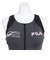 フィラ（FILA）フィットネス水着 レディース 水泳 無地 ジップセパレート水着 黒 M-LLサイズ 316601-MBK 上下セット ジップ