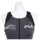 フィラ（FILA）フィットネス水着 レディース 水泳 無地 ジップセパレート水着 黒 M-LLサイズ 316601-MBK 上下セット ジップ