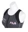 フィラ（FILA）フィットネス水着 レディース 水泳 無地 ジップセパレート水着 黒 M-LLサイズ 316601-MBK 上下セット ジップ