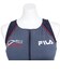 フィラ（FILA）フィットネス水着 レディース 水泳 無地 ジップセパレート水着 黒 M-LLサイズ 316601-MNV 上下セット ジップ