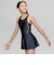 ナイキ（NIKE）スクール水着 ジュニア 女子 水泳 ガールズキュロットワンピース 黒×オレンジ 110-170サイズ 1991125-0004 女子水着 キ…