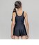 ナイキ（NIKE）スクール水着 ジュニア 女子 水泳 ガールズキュロットワンピース 黒×オレンジ 110-170サイズ 1991125-0004 女子水着 キ…