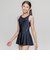 ナイキ（NIKE）スクール水着 ジュニア 女子 水泳 ガールズキュロットワンピース 黒×紫 110-170サイズ 1991125-0024 女子水着 キュロット