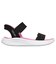 スケッチャーズ（SKECHERS）ジュニアストラップサンダル ガールズ SLIP-INS ブラック ピンク UF 3.0-HRMSA BRZ 303029L-…